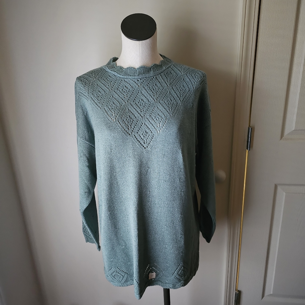 Vintage Jaclyn Smith Sage Green Oversize Sweater Size S NWT